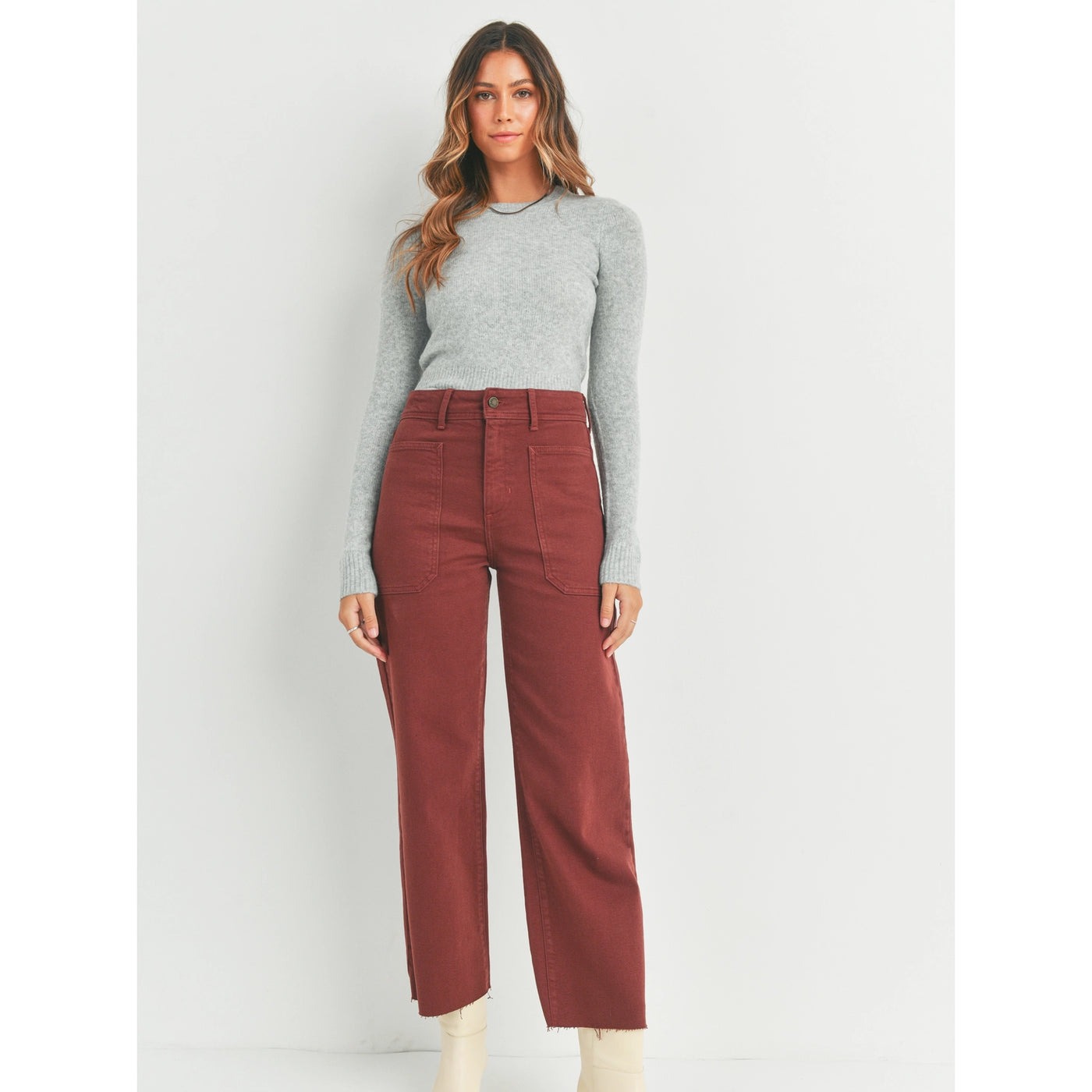 Heidi High Rise Utility Pants - Cinnamon