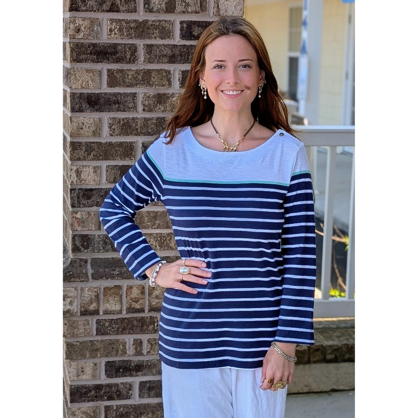 Hatley Button Breton - Shore Stripes
