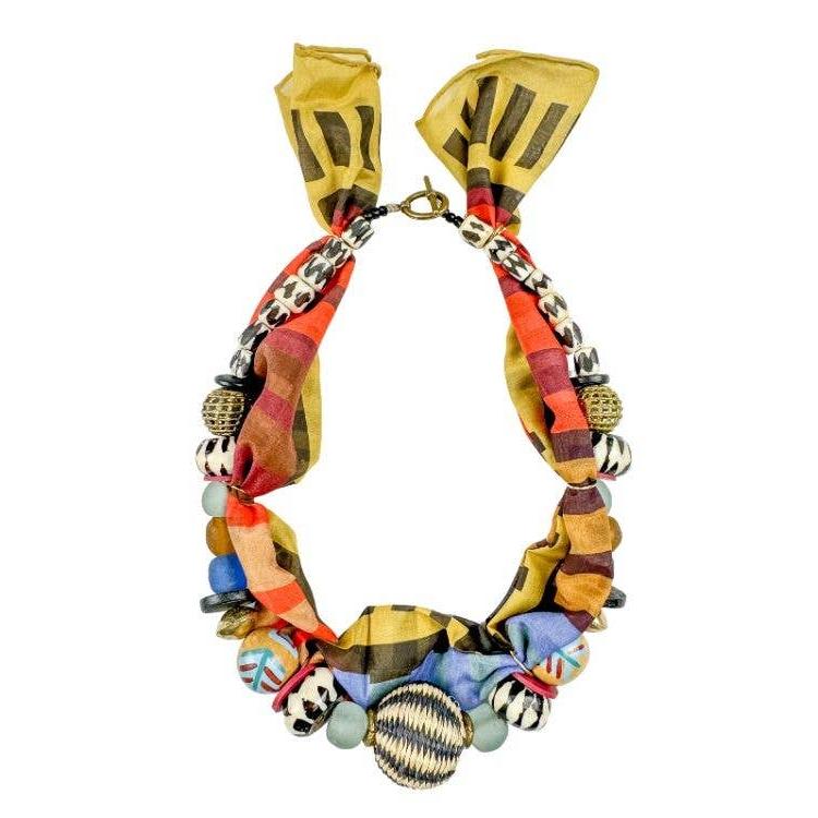 Twine & Twig Beaded Bandana Necklace | Aztec