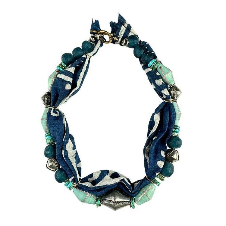 Twine & Twig Beaded Bandana Necklace | West