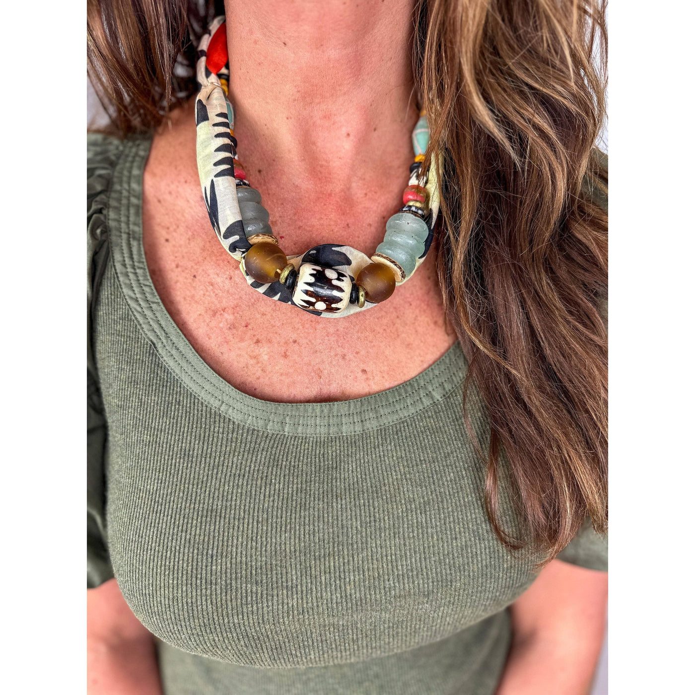 Twine & Twig Beaded Bandana Necklace | Santa Fe