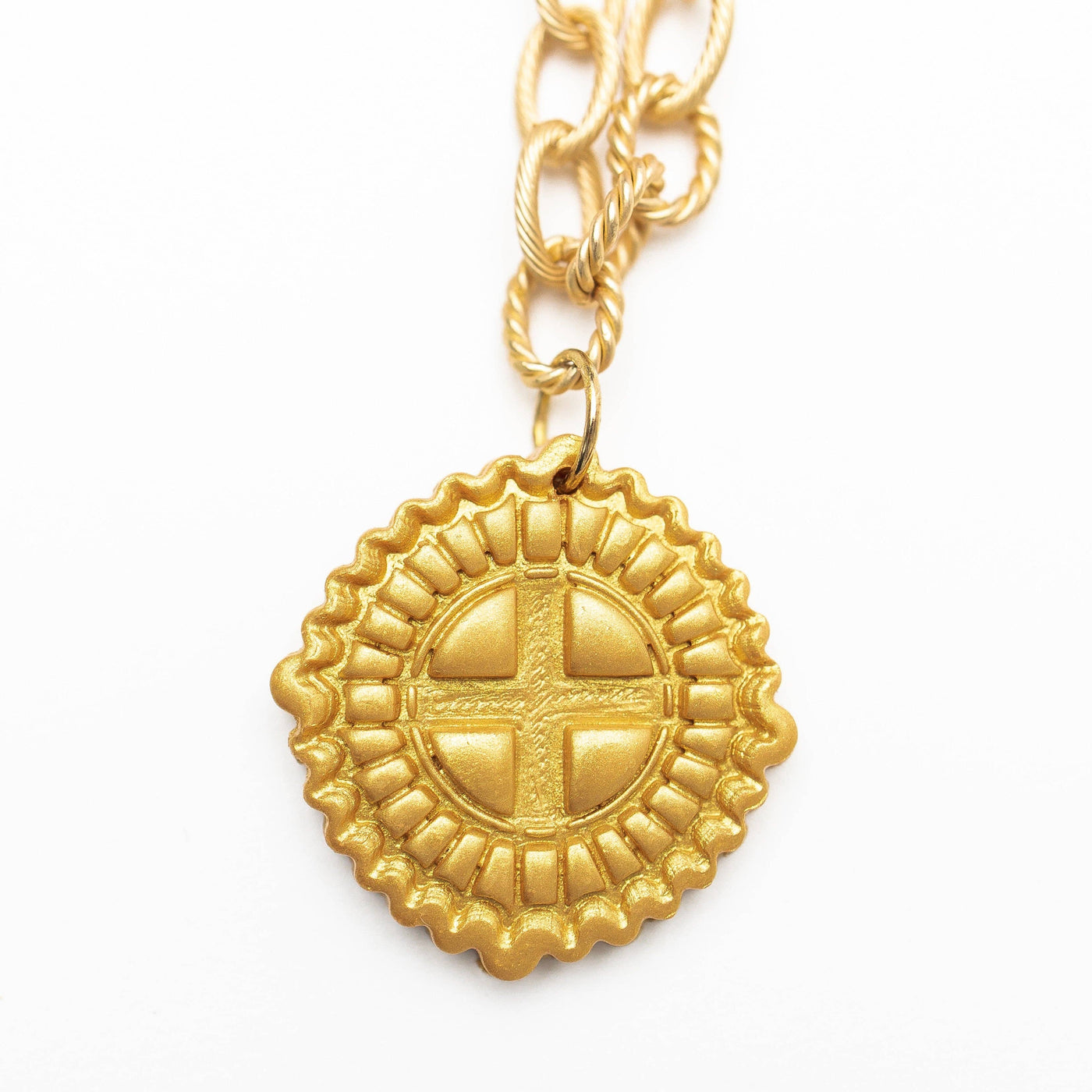 Gold Cable Chain with Annette Cross