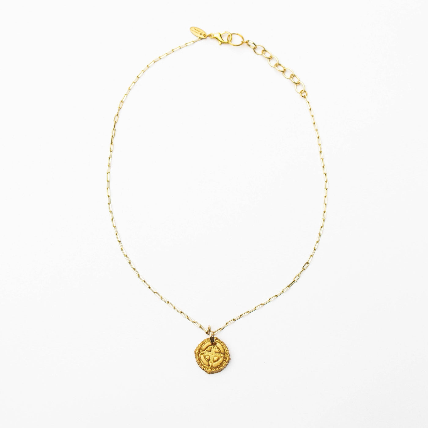 Tiny Paperclip Chain with Tiny Annette Cross