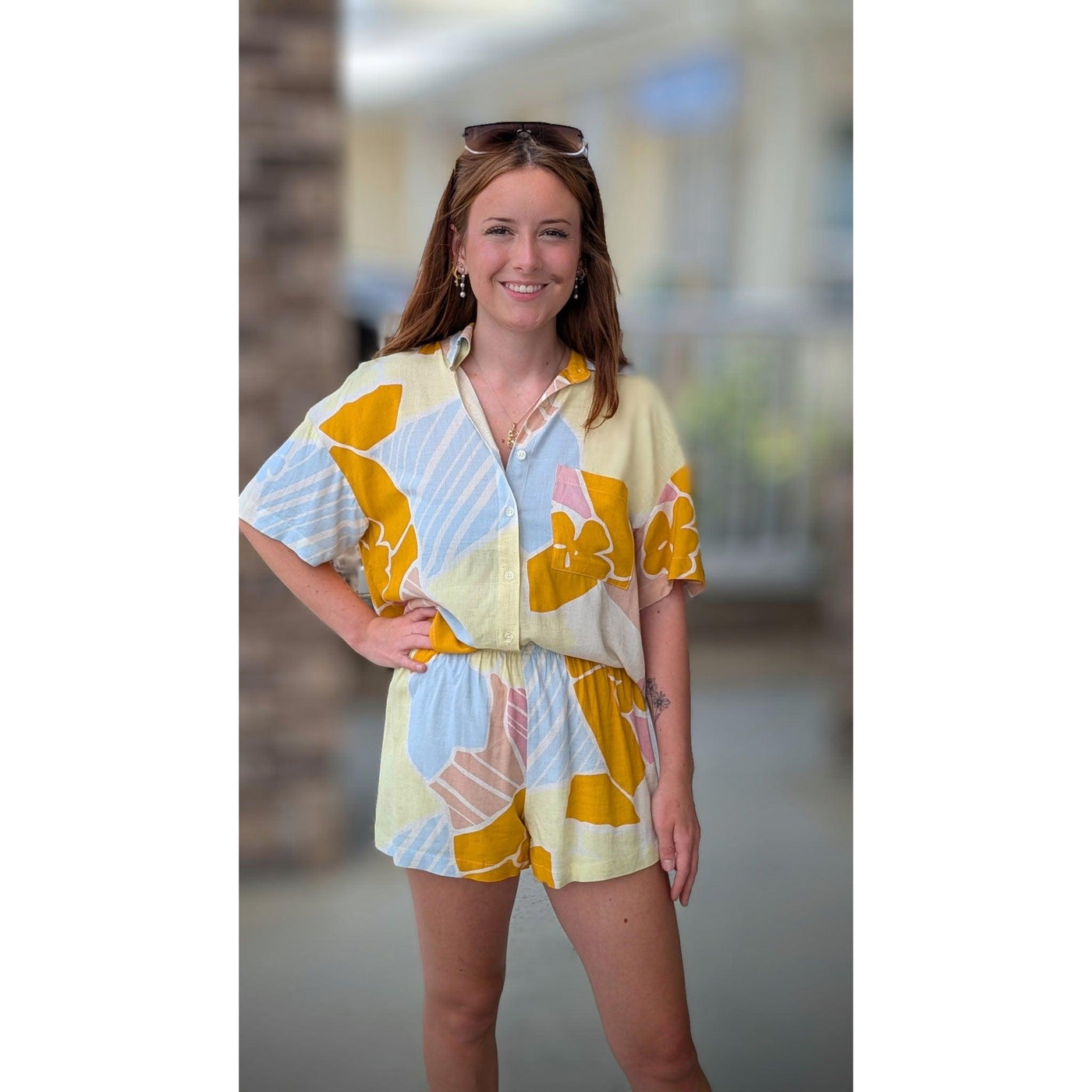 Z Supply Tinsley Linen Shirt Mellow Yellow