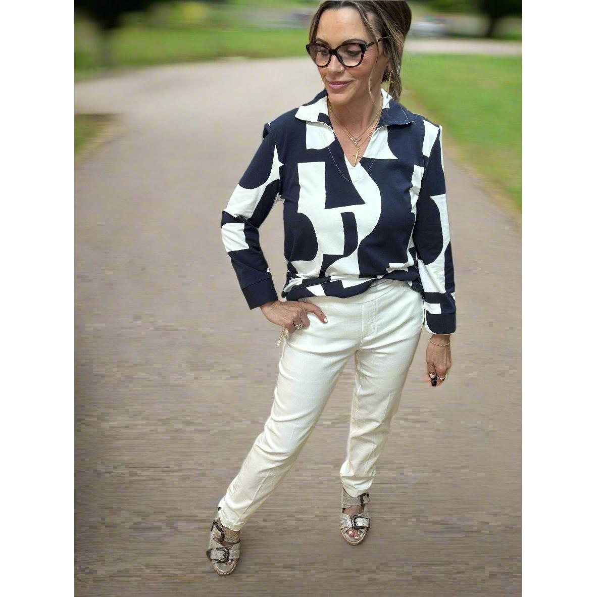 Pull On Ankle Pant Pearl