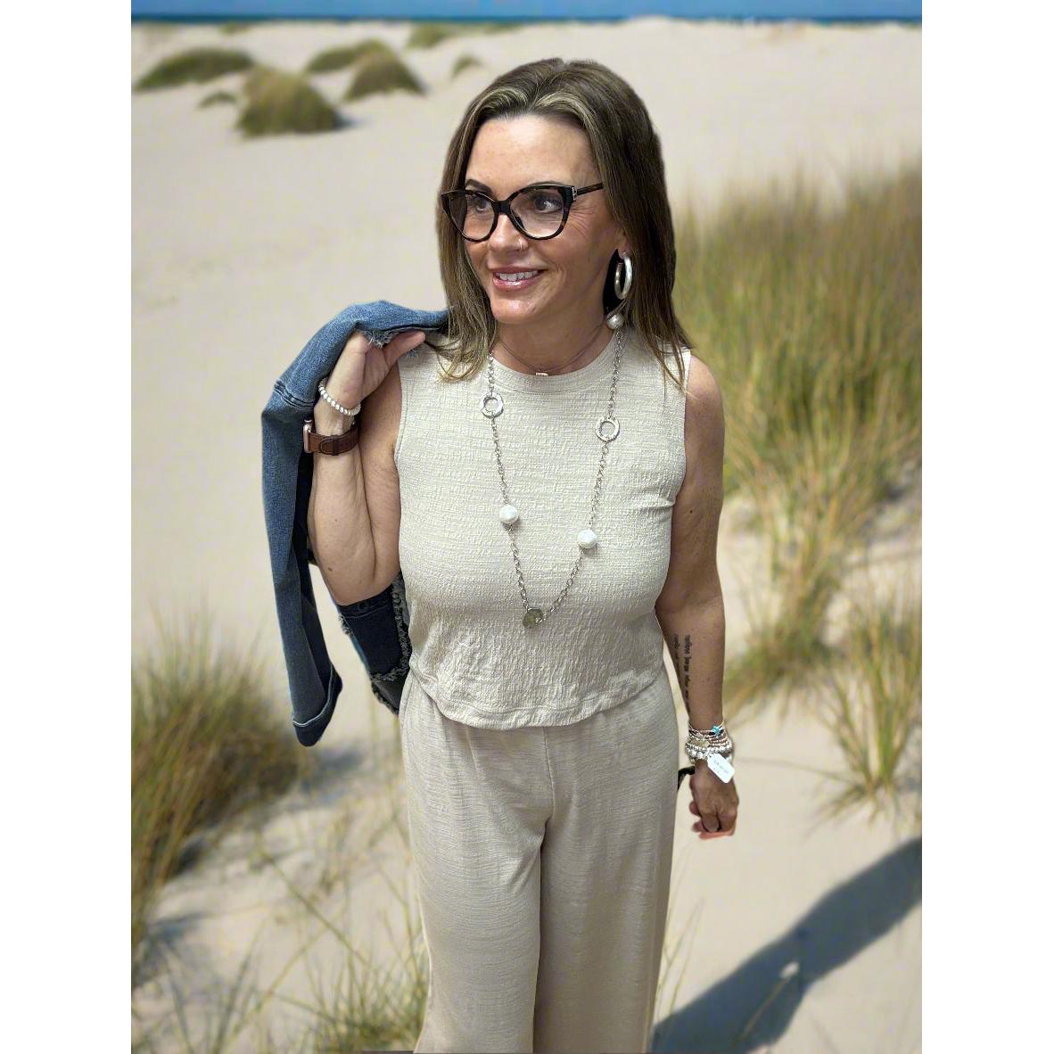 Z Supply Sloane Textured Top - Parchment