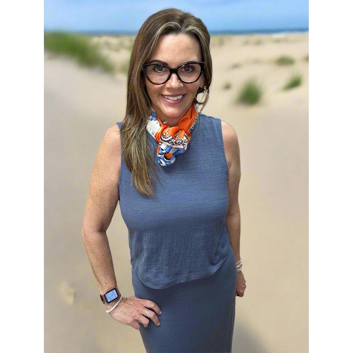 Z Supply Sloane Textured Top - Worn Blue