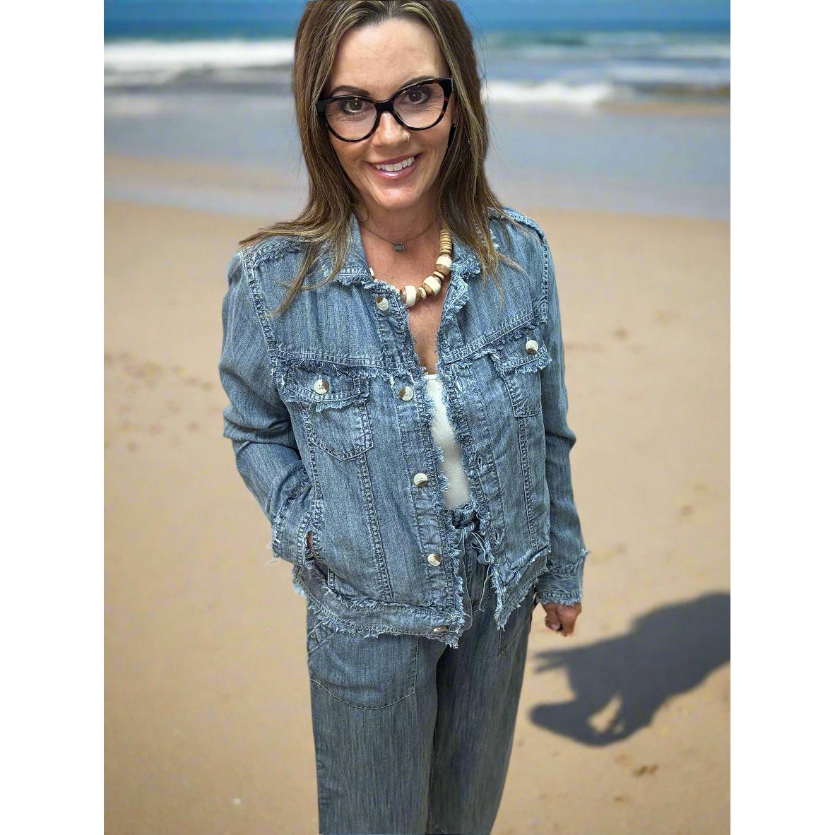 Hatley Tencel Jacket - Blue Acid Rinse