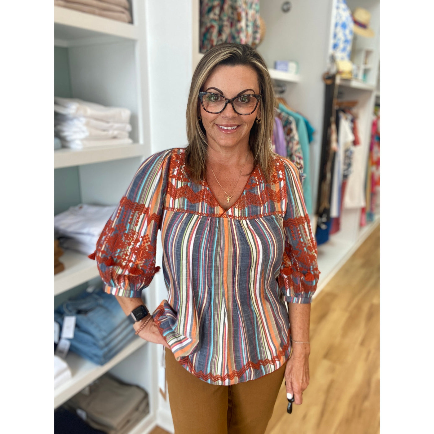 Kathryn V-Neck Top