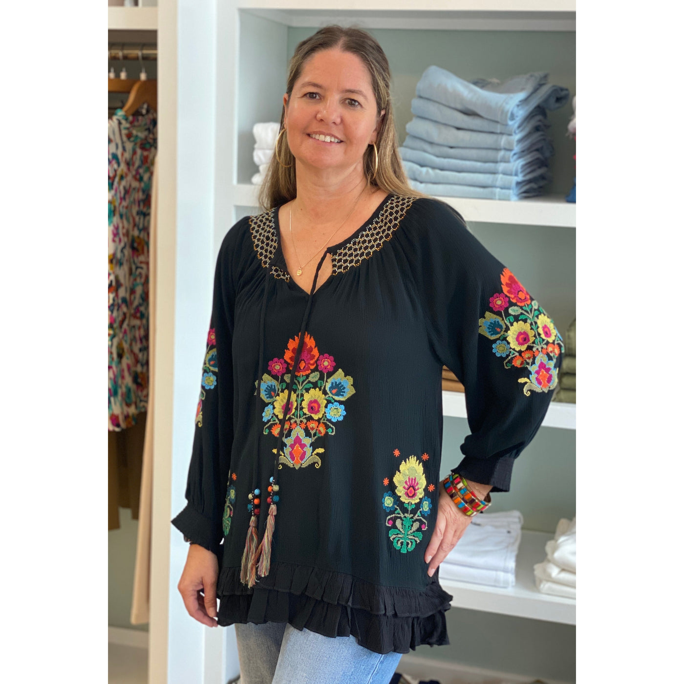 Hannah Embroidered Top