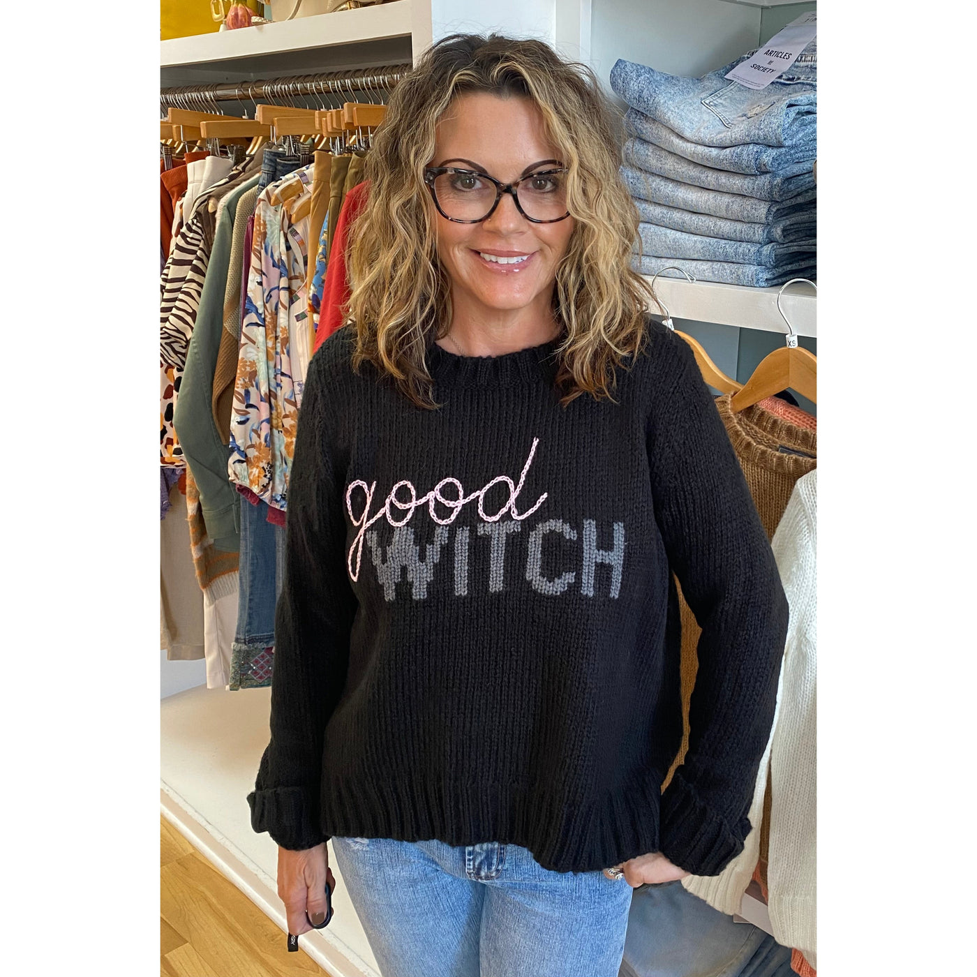 Wooden Ships Good Witch Sweater