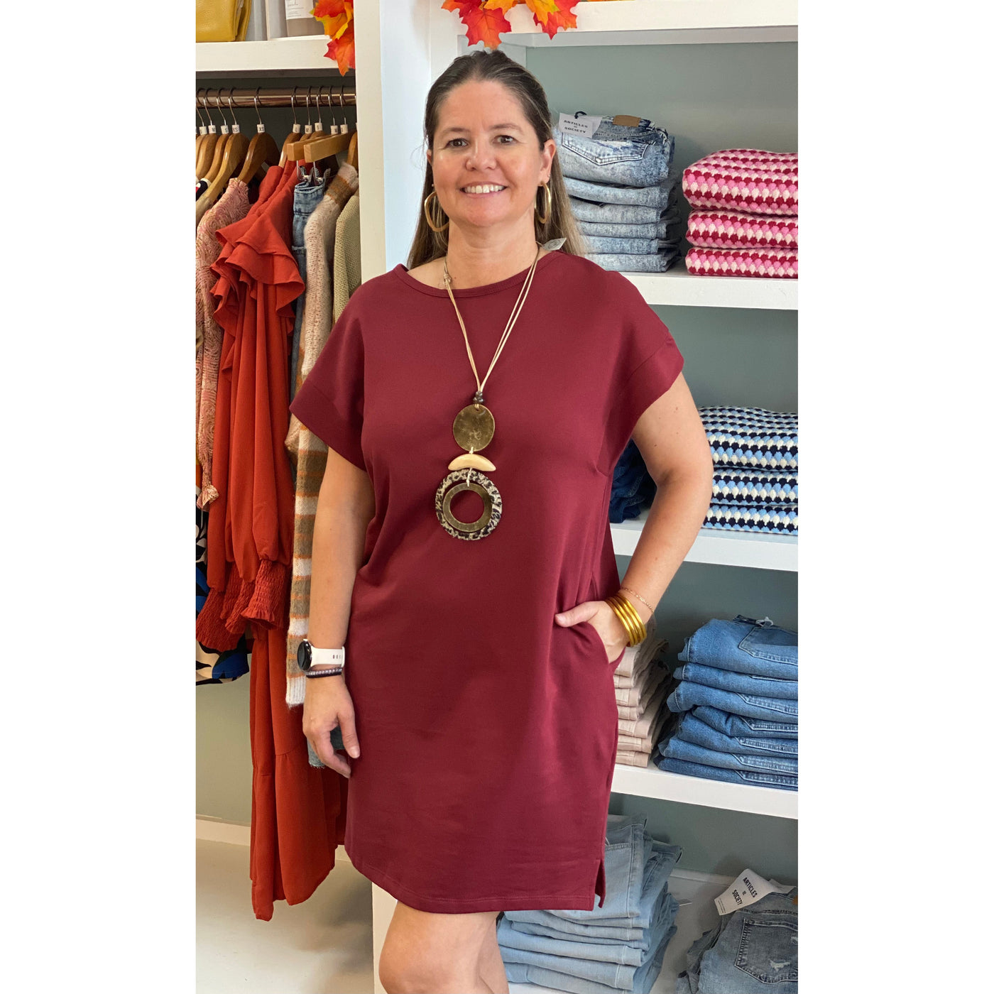Cora Dress Wine