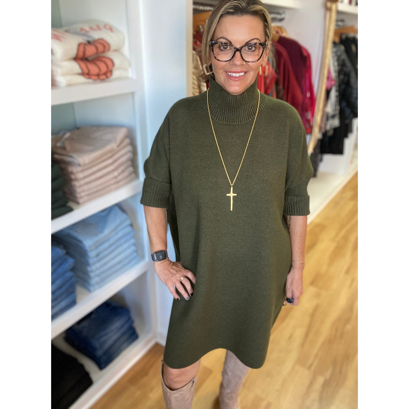 Kerisma AJA Dress - Black, Cherry & Olive