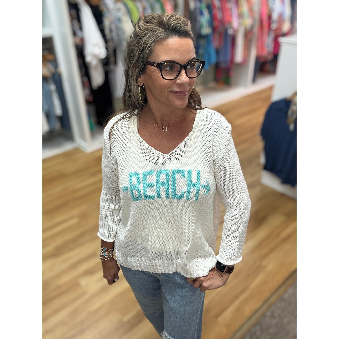 Wooden Ships Beach Arrow Sweater