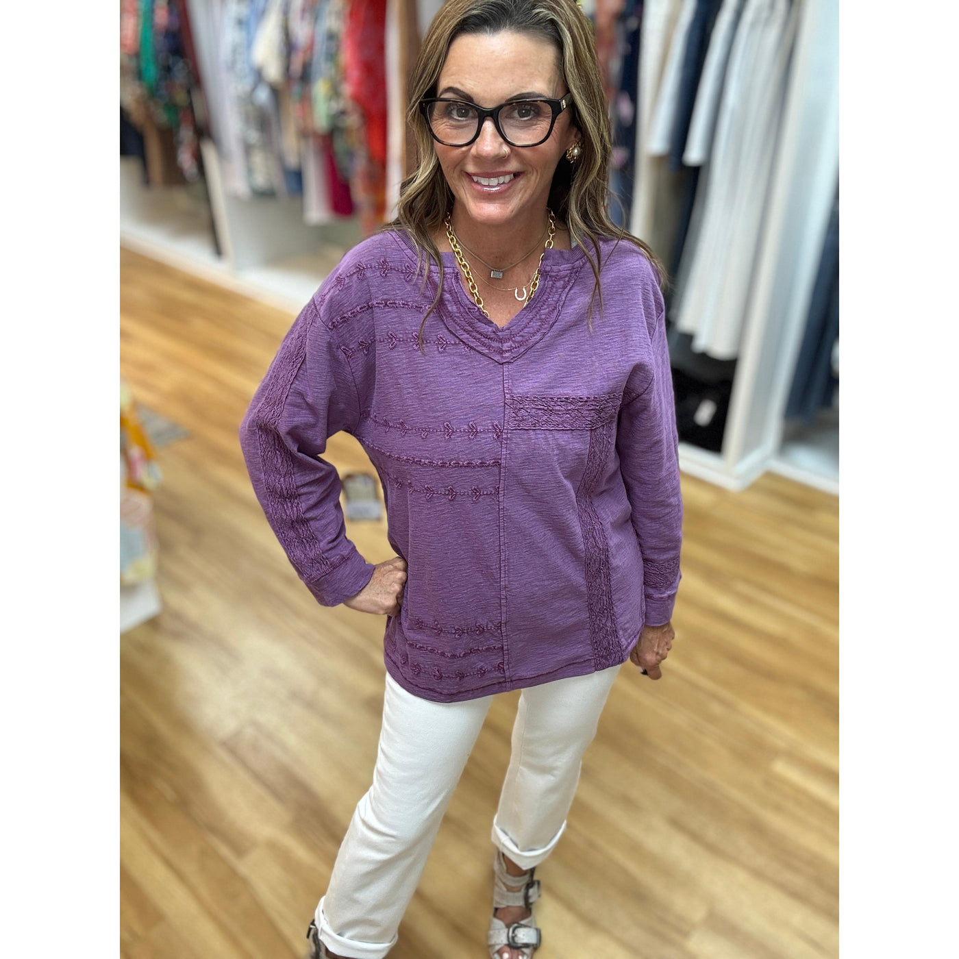 Grape Escape Knit Top