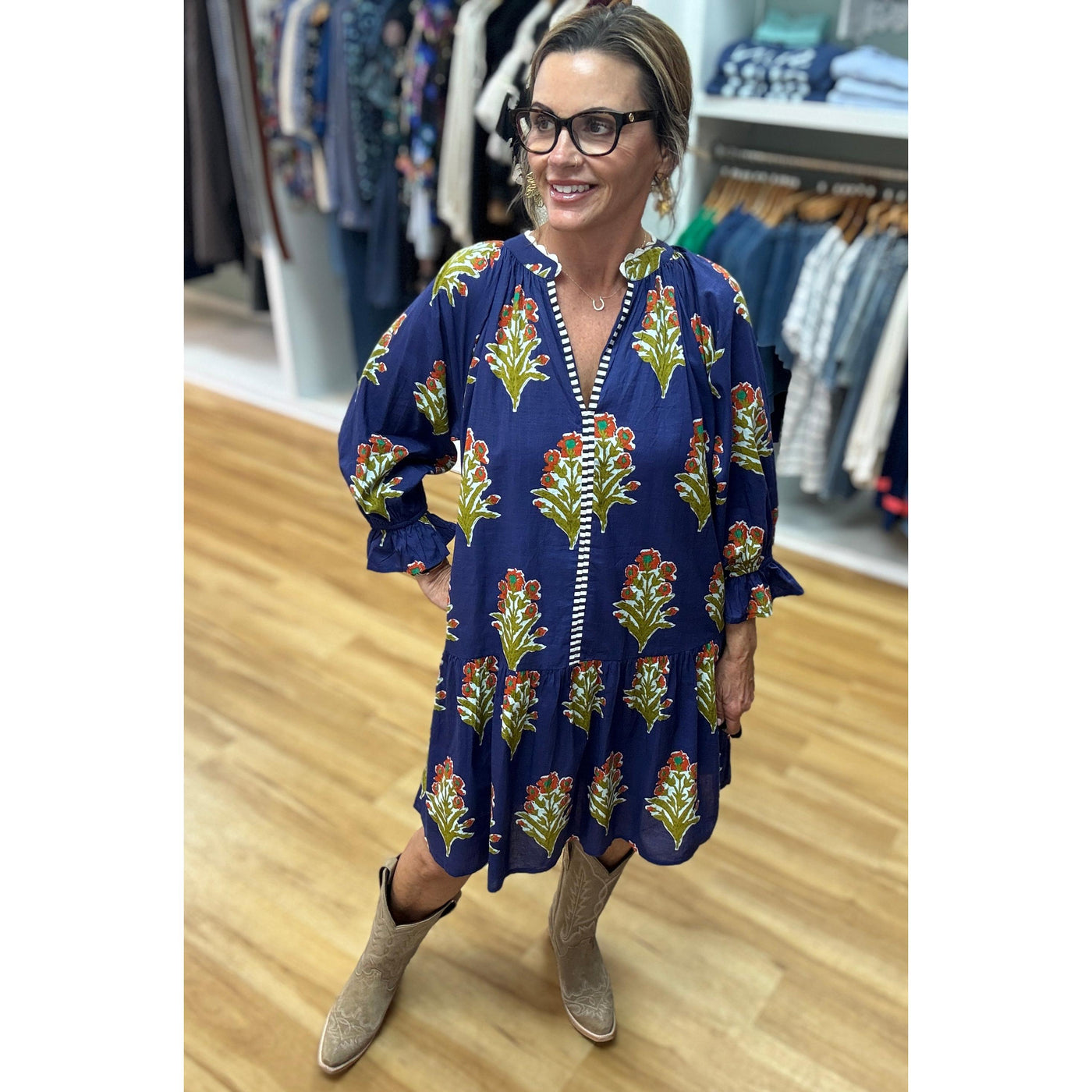 Bluebell Dreams Dress - Navy