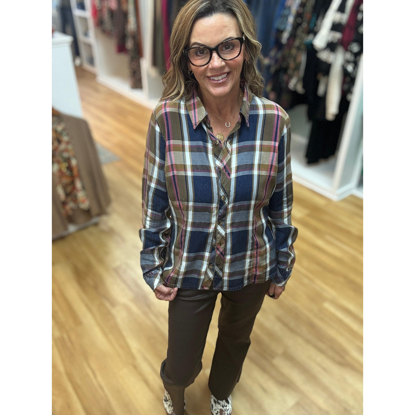 Kut Beatrix Shirt - Brown/Camel