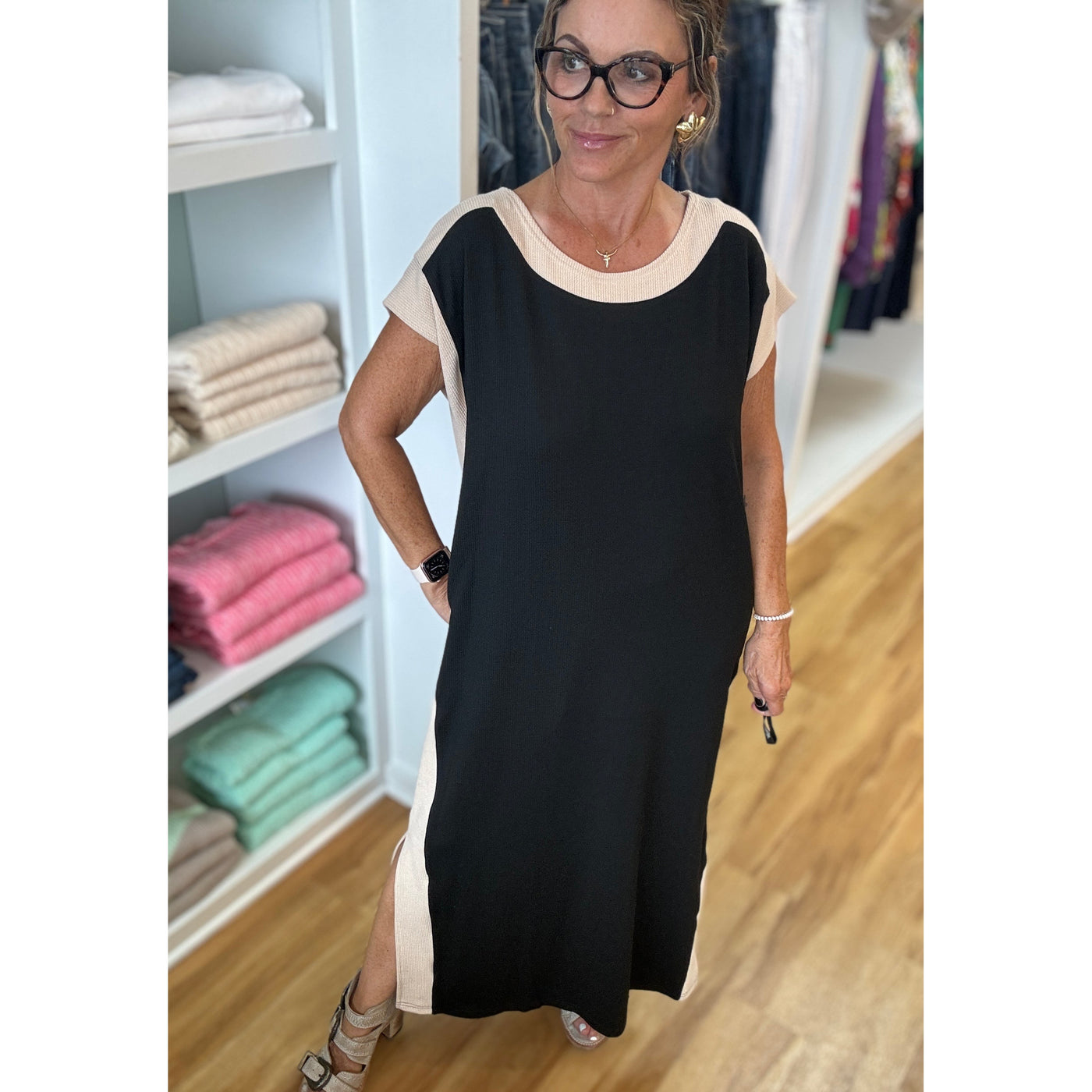 Sharon Midi Dress - Black