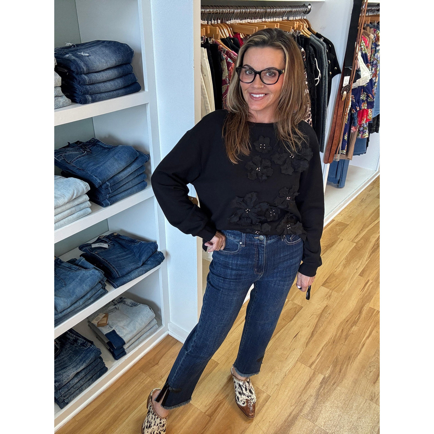 Tru Luxe Straight Leg Jeans - Dark Indigo