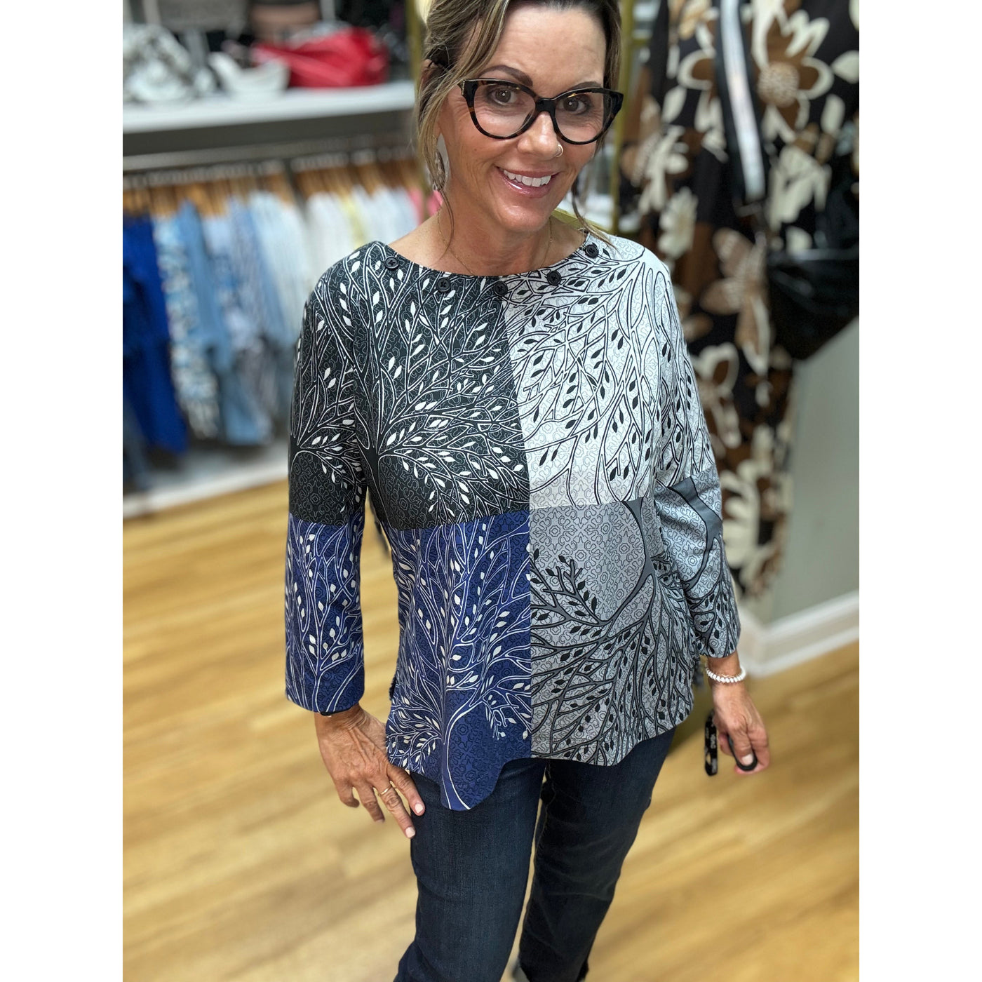Ala Carte Multi Print Knit Top