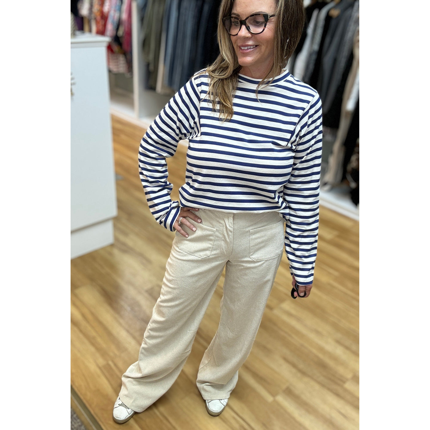 Cream Corduroy Trousers