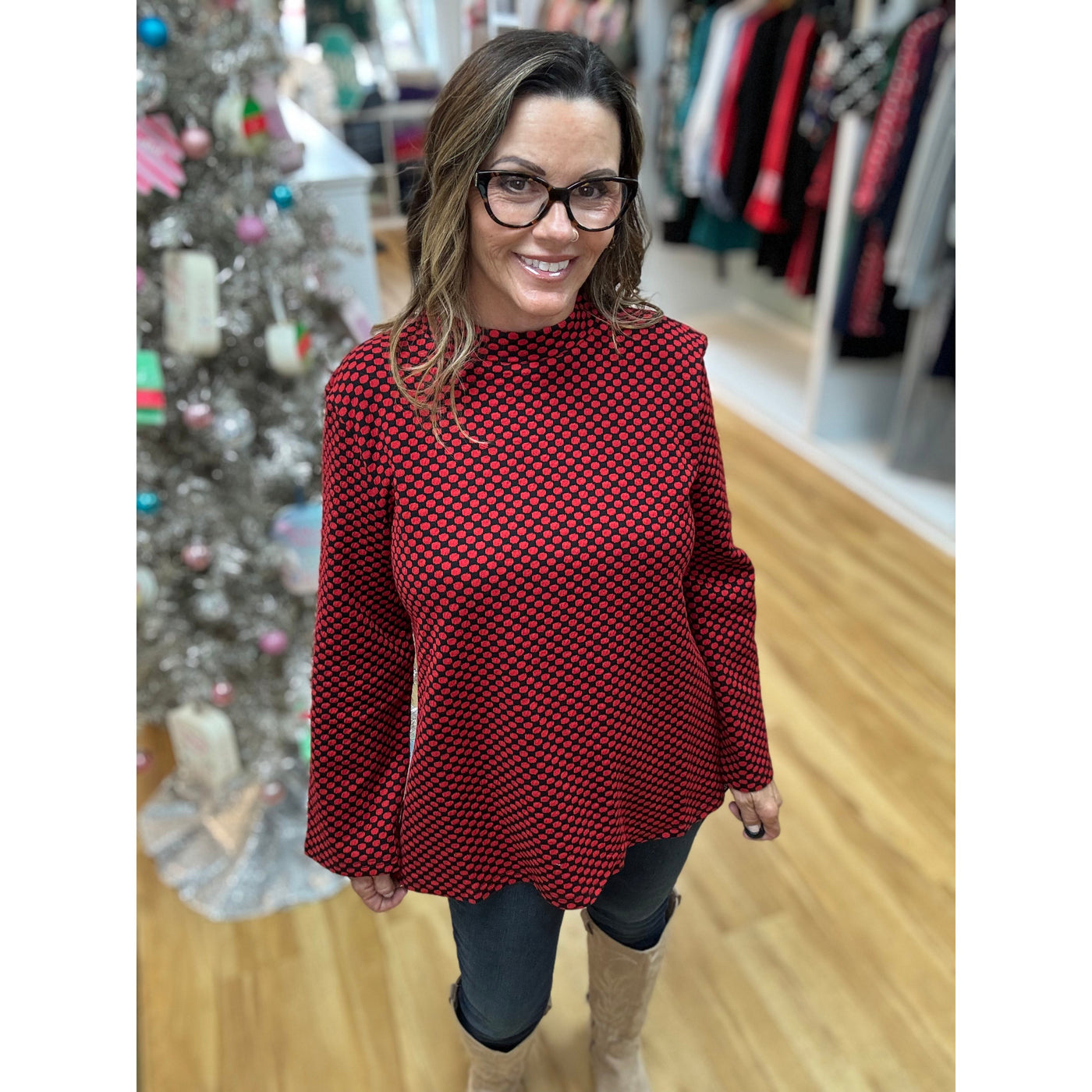Jacquard Dot Sweater