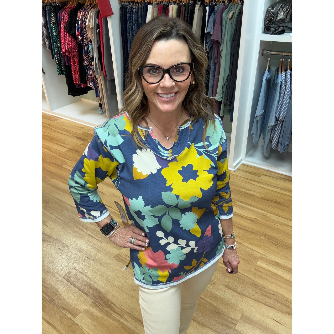 Tru Luxe Floral Print Top