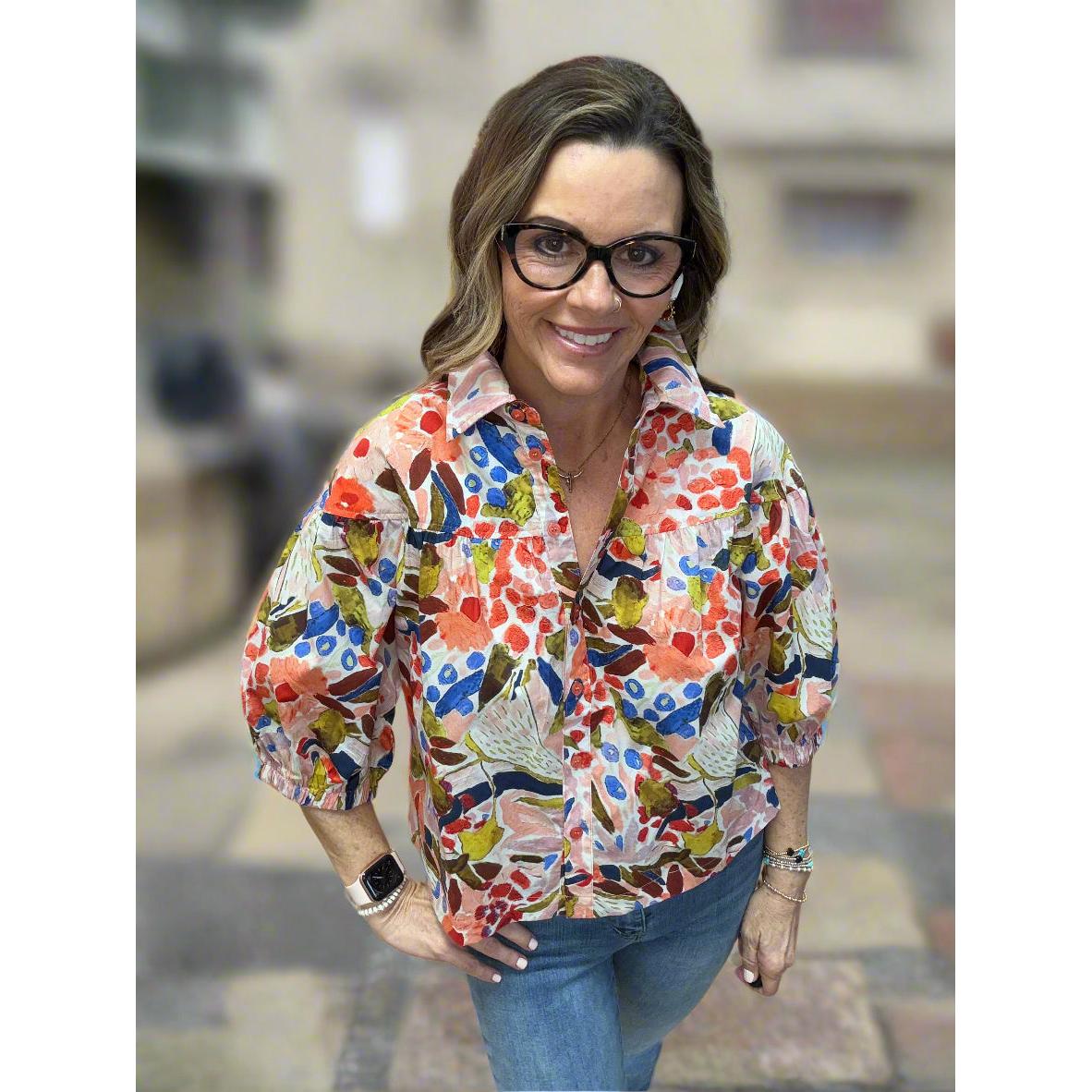 Picasso Blooms Top