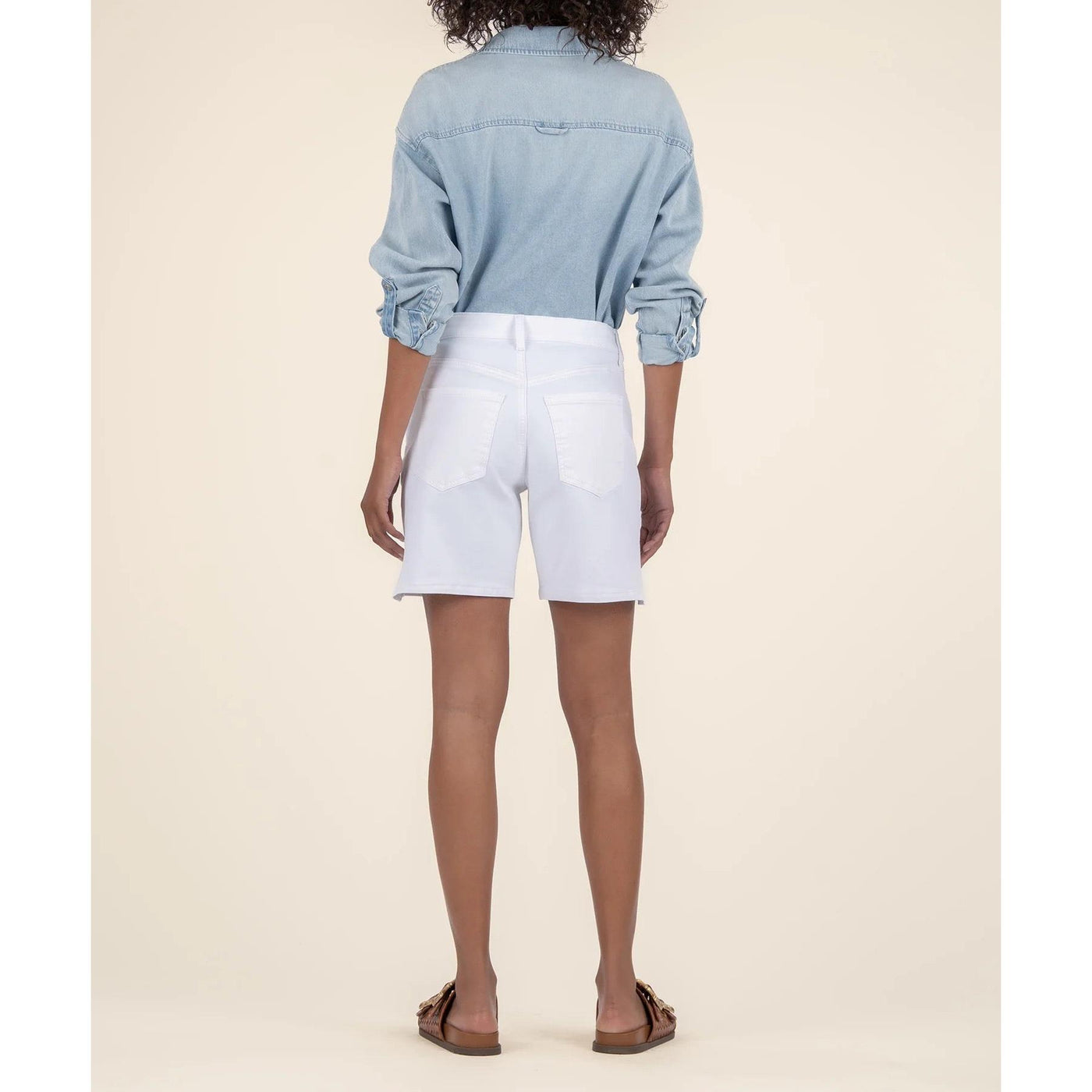 Kut Holly High Rise Shorts - Optic White