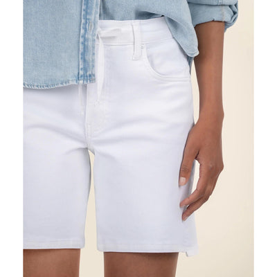 Kut Holly High Rise Shorts - Optic White