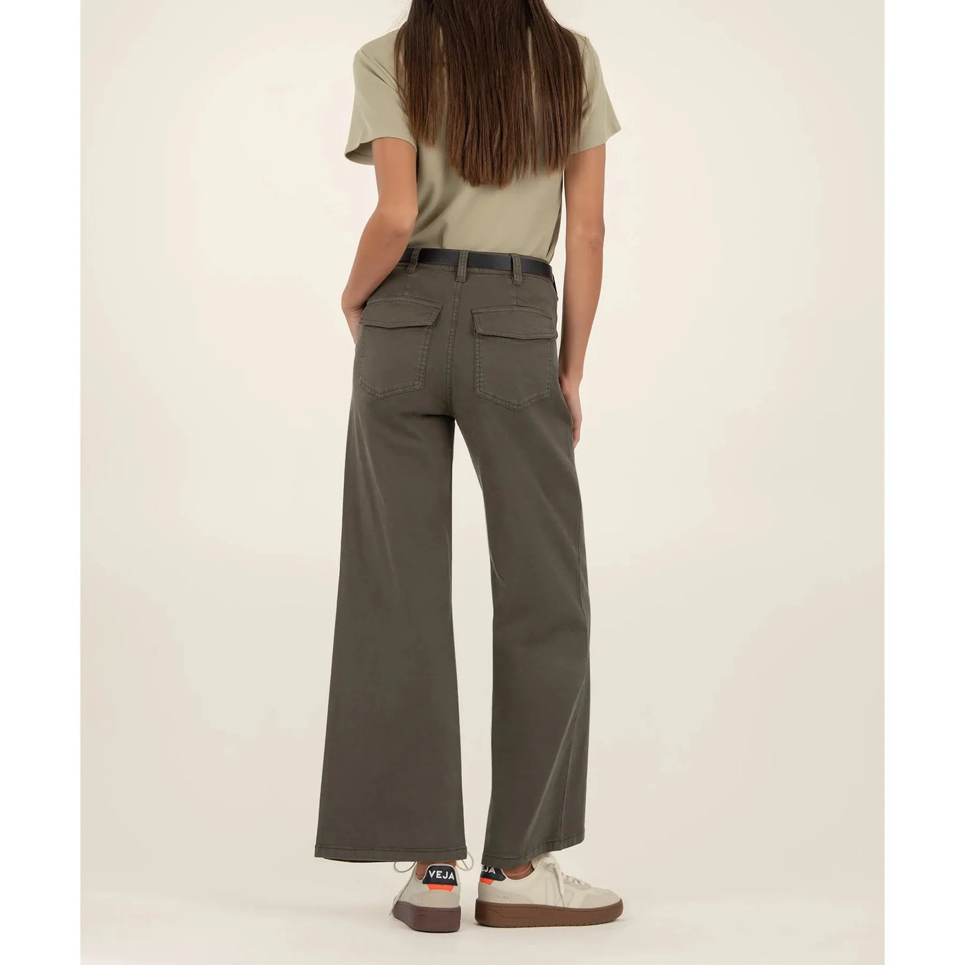 Kut Meg High Rise Wide Leg Pants - Olive