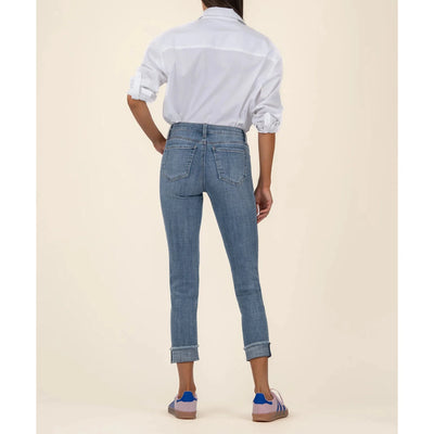 KUT Amy Straight Leg Crop - Gained Wash