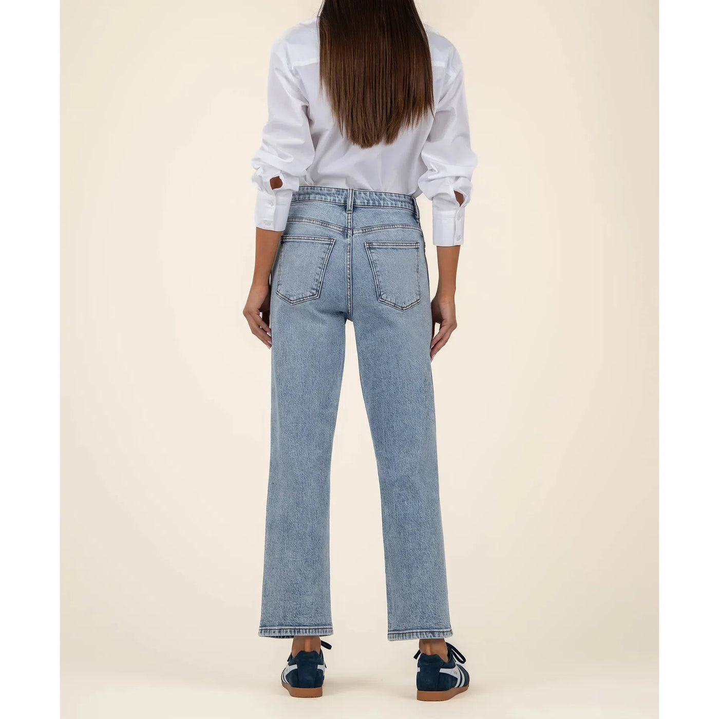 KUT Melissa High Rise Straight Leg - Steadfast Wash