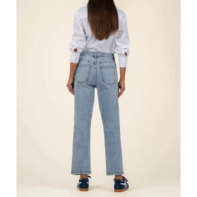 KUT Melissa High Rise Straight Leg - Steadfast Wash