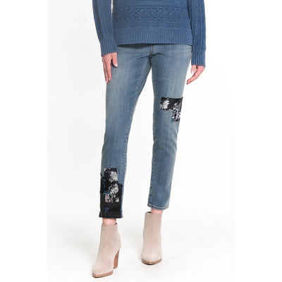 Tru Luxe Straight Leg Jean - Med Indigo