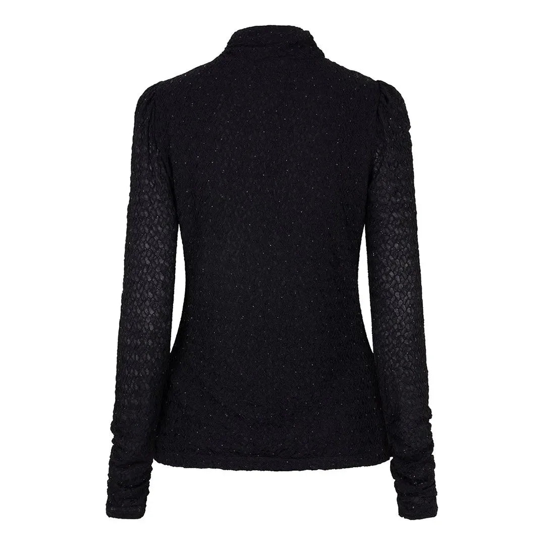 Esqualo Fancy Sleeves Top - Black