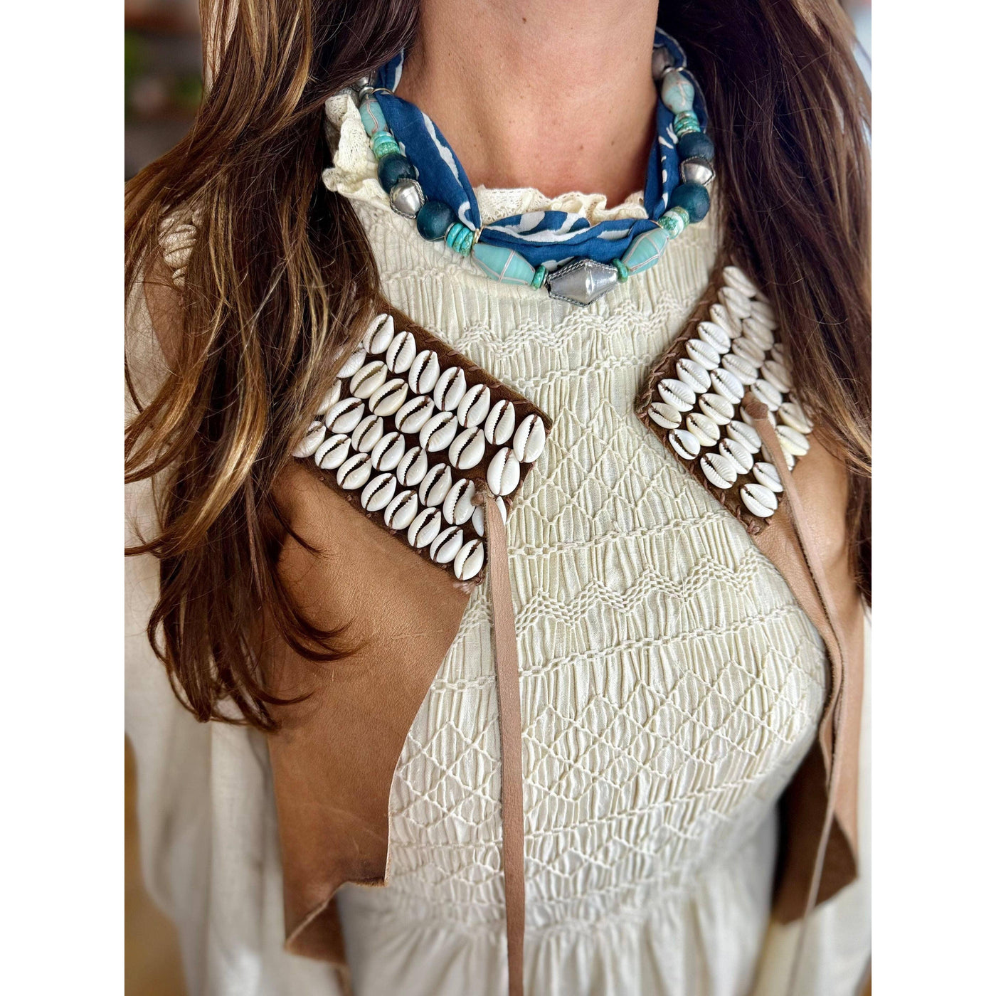 Twine & Twig Beaded Bandana Necklace | West