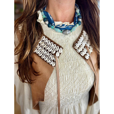 Twine & Twig Beaded Bandana Necklace | West