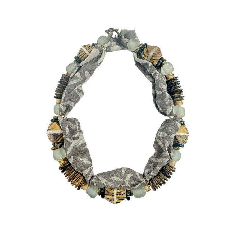 Twine & Twig Beaded Bandana Necklace | Safari
