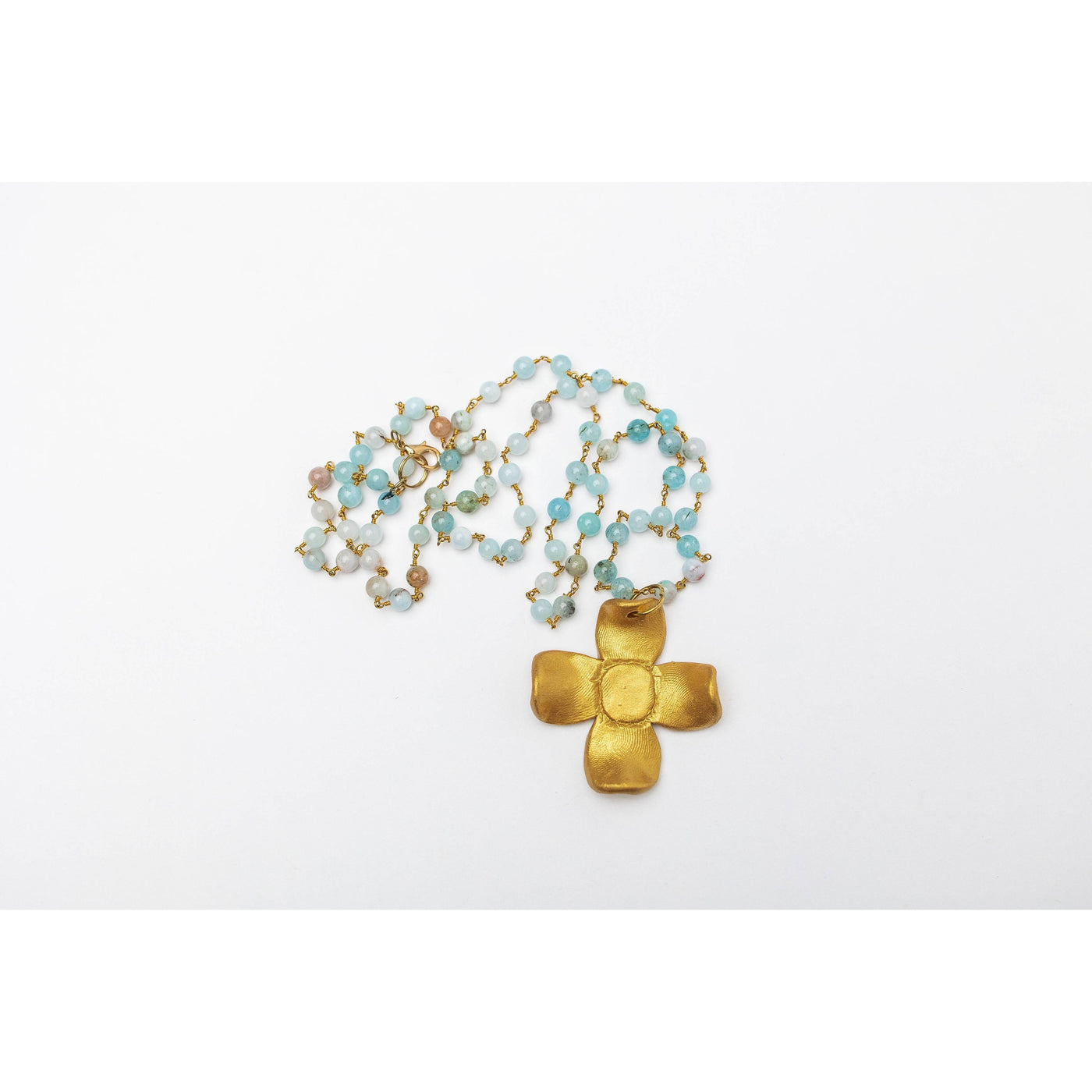 Amazonite Chain with Dogwood Blossom