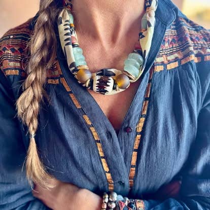 Twine & Twig Beaded Bandana Necklace | Santa Fe
