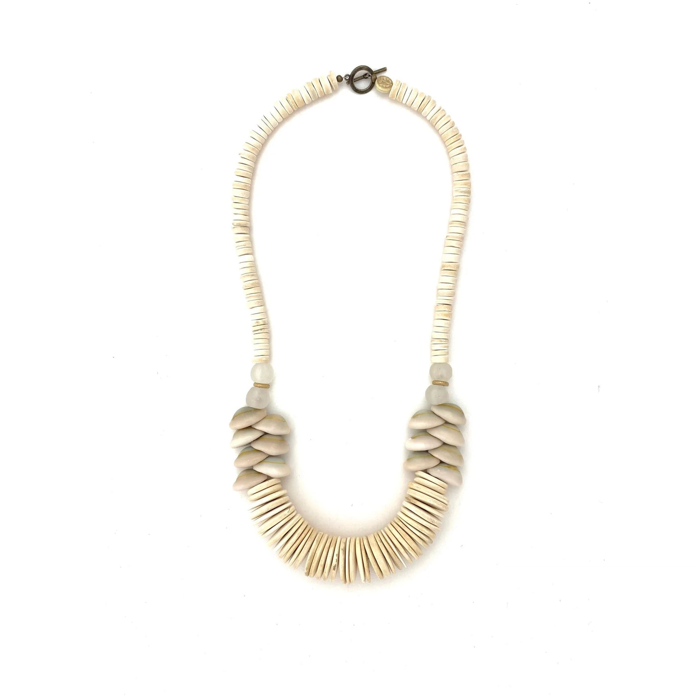 Anchor Beads Tumble Wood Necklace
