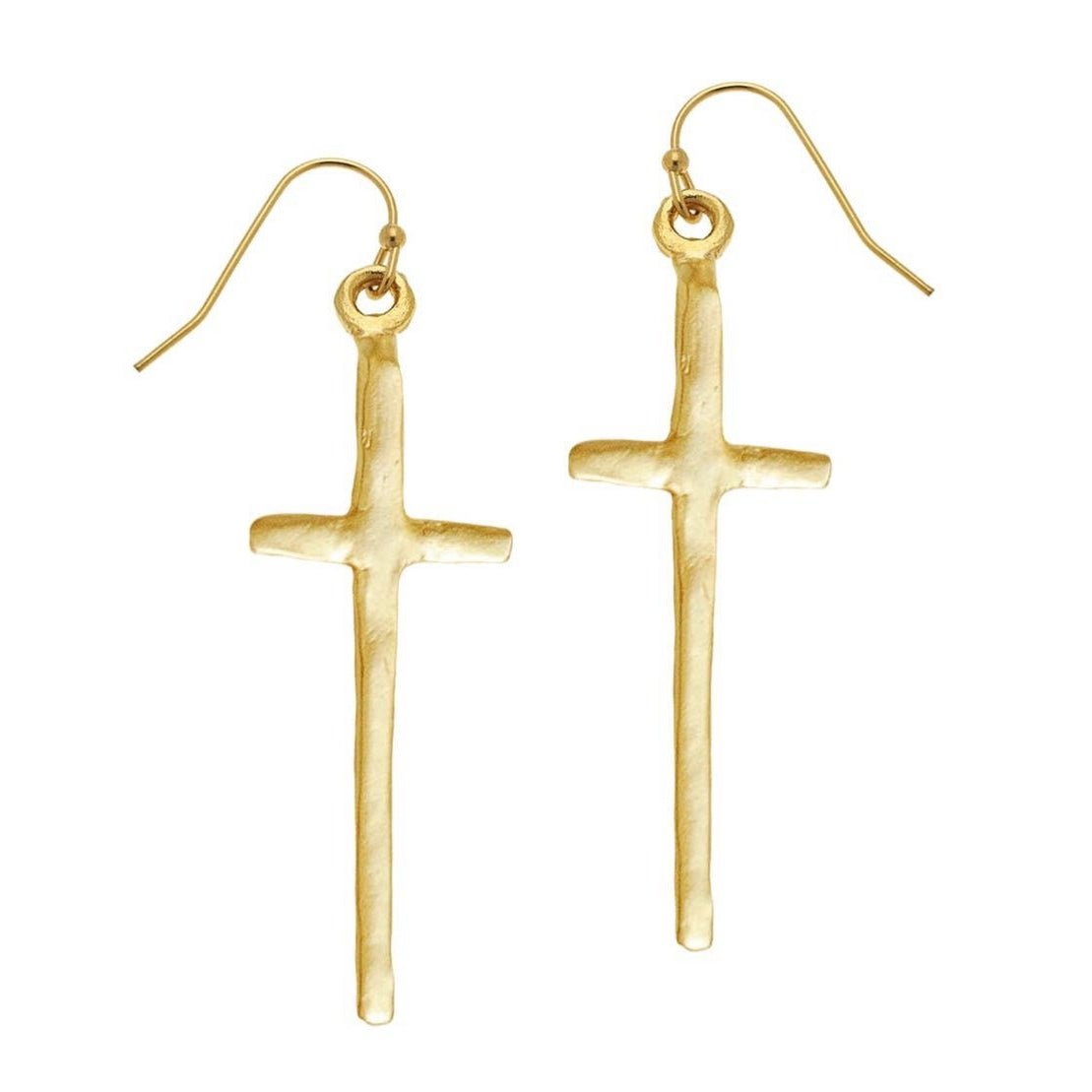 Susan Shaw Tall Cross Earrings