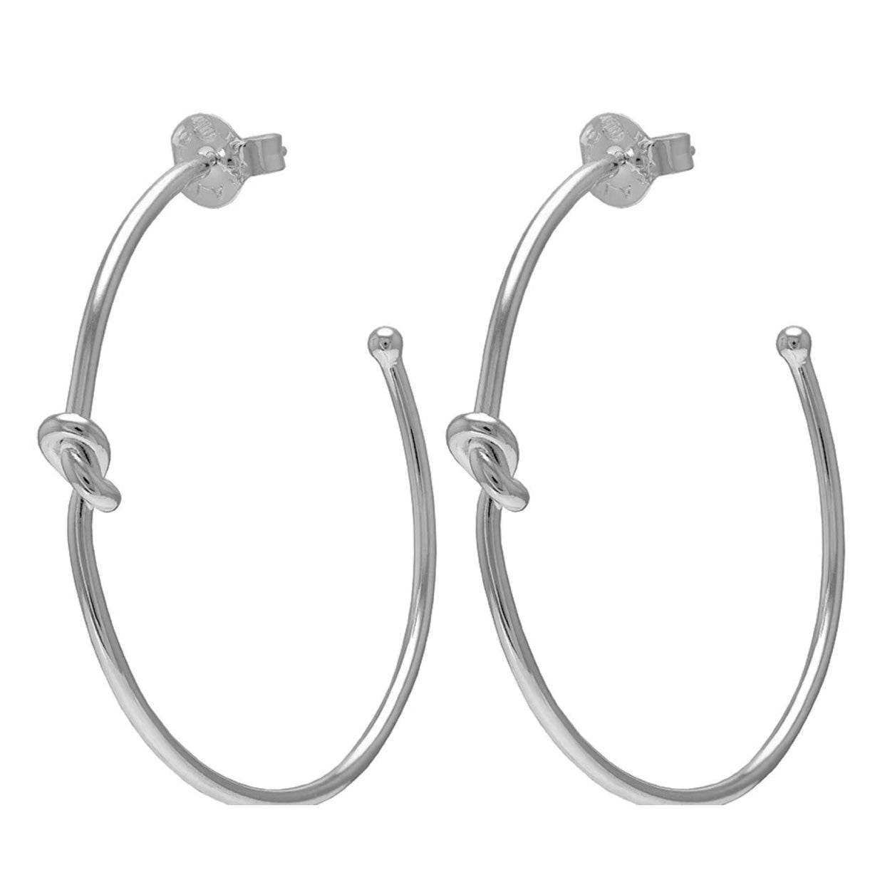 Sheila Fajl Knot Hoop - Silver