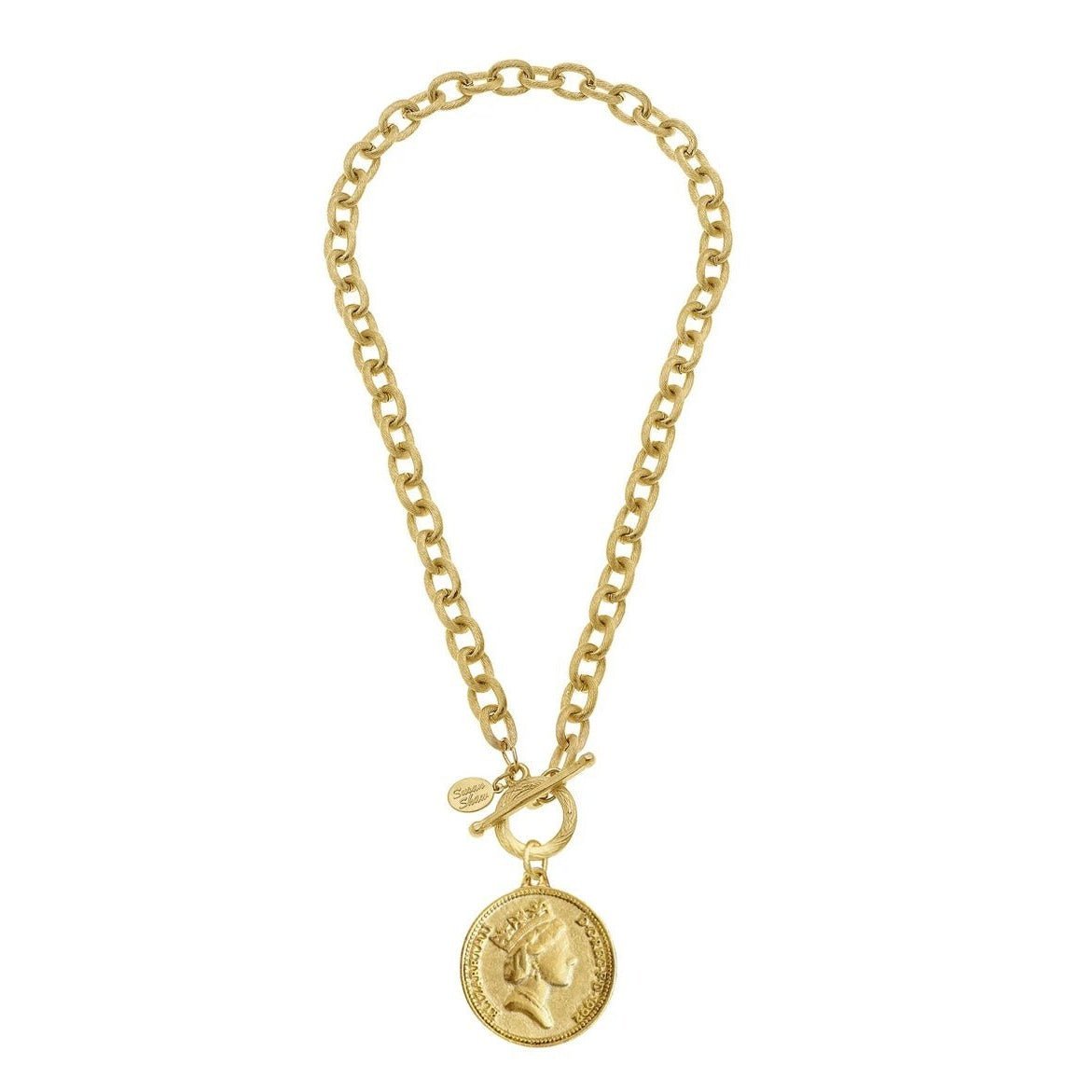 Susan Shaw Queen Coin Necklace-Gold