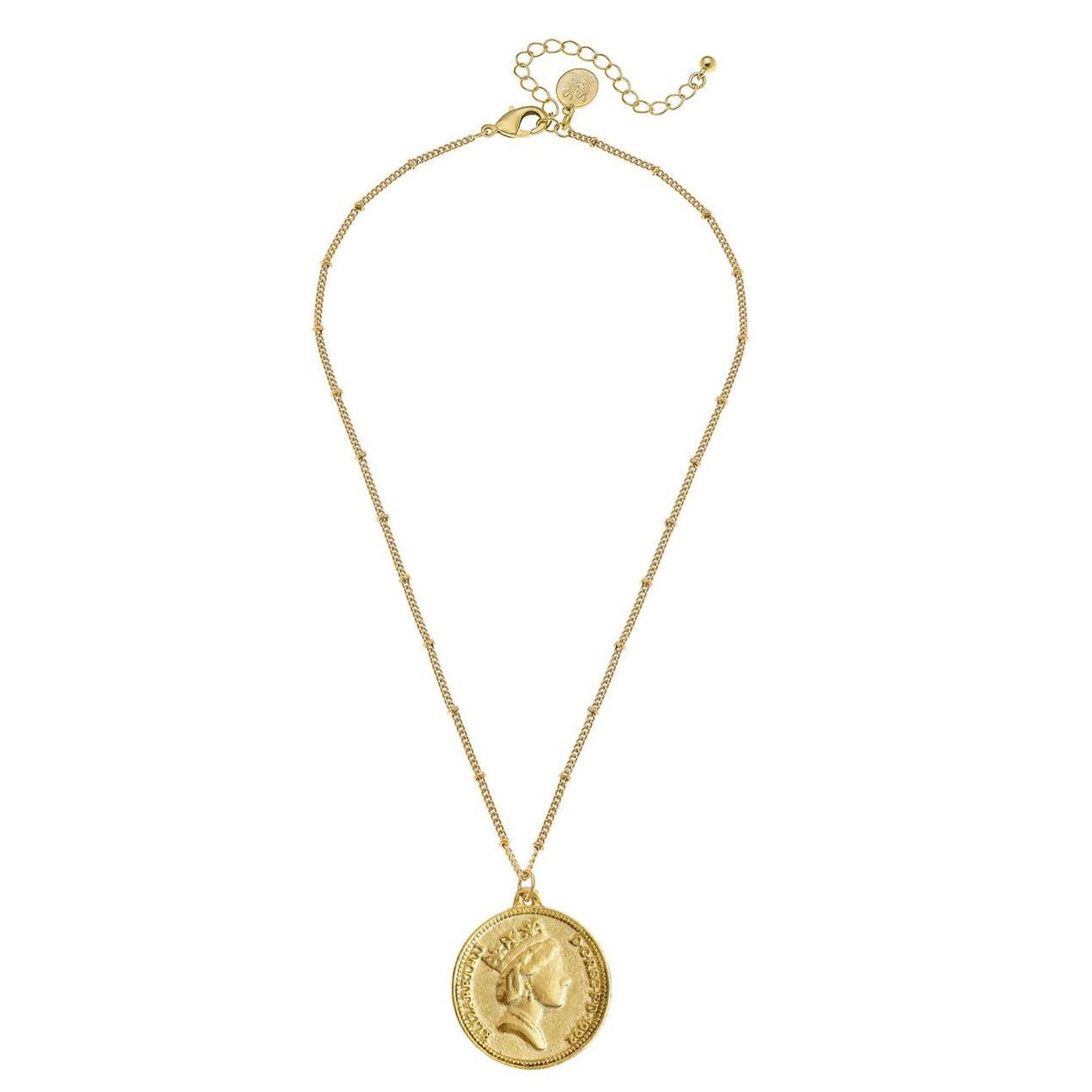 Susan Shaw Dainty Queen Elizabeth Coin Necklace