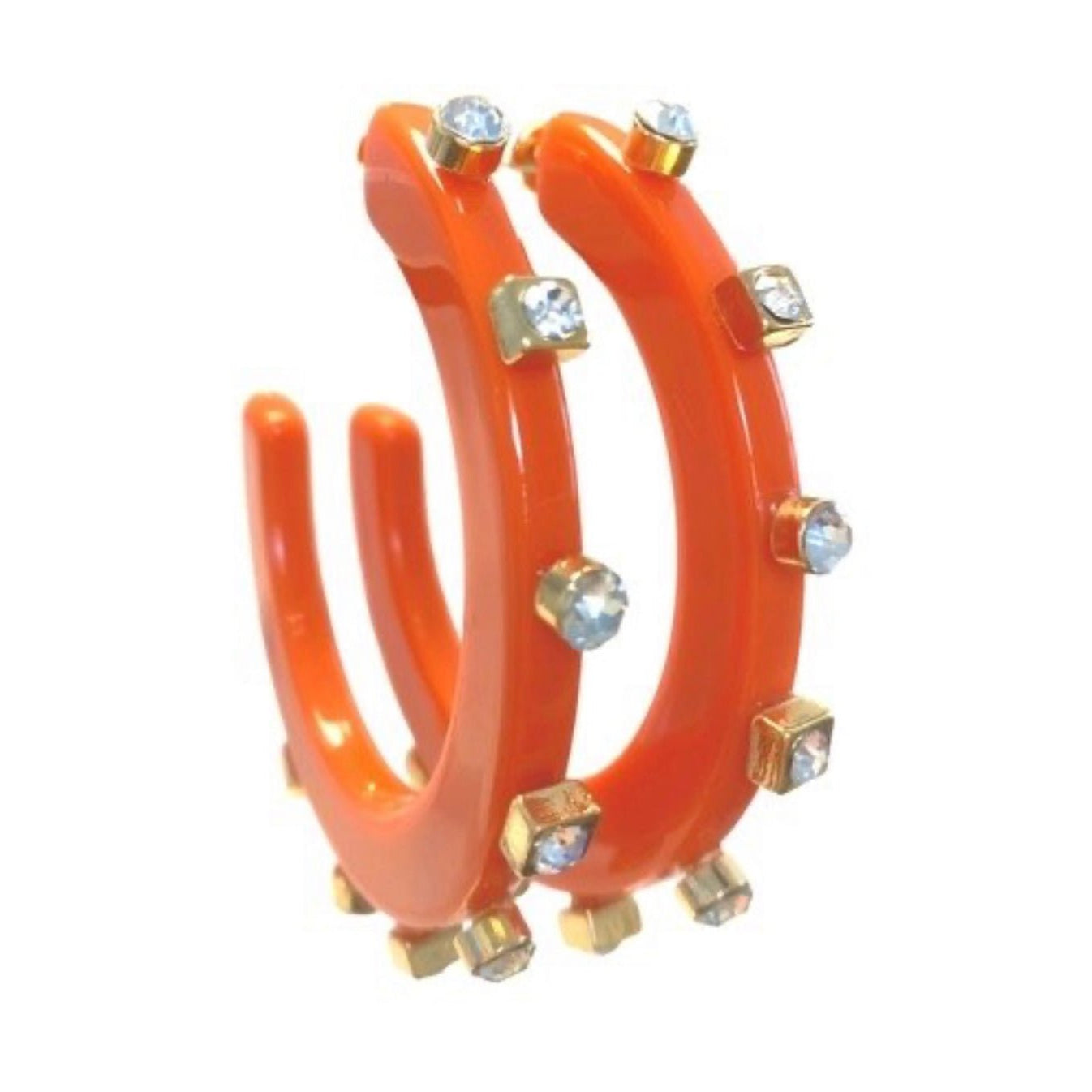 Smith & Co City Girl Jewel Hoop - Small - Orange