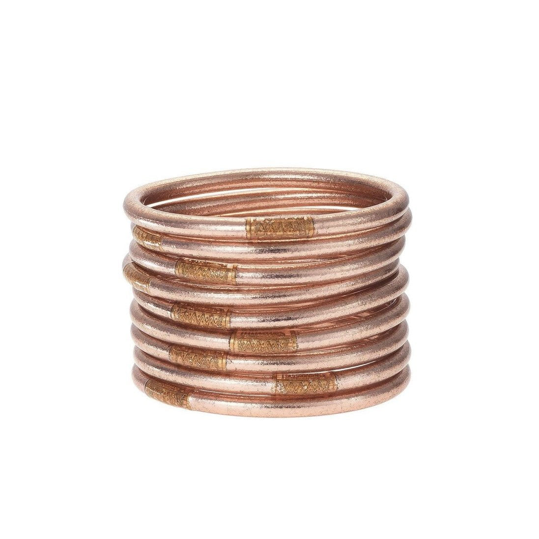 BuDhaGirl All Weather Bangles - Rose Gold Set of 9