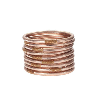 BuDhaGirl All Weather Bangles - Rose Gold Set of 9