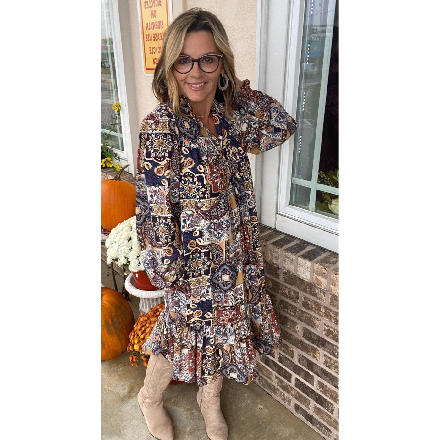 Tyler Boe Michelle Patchwork Dress
